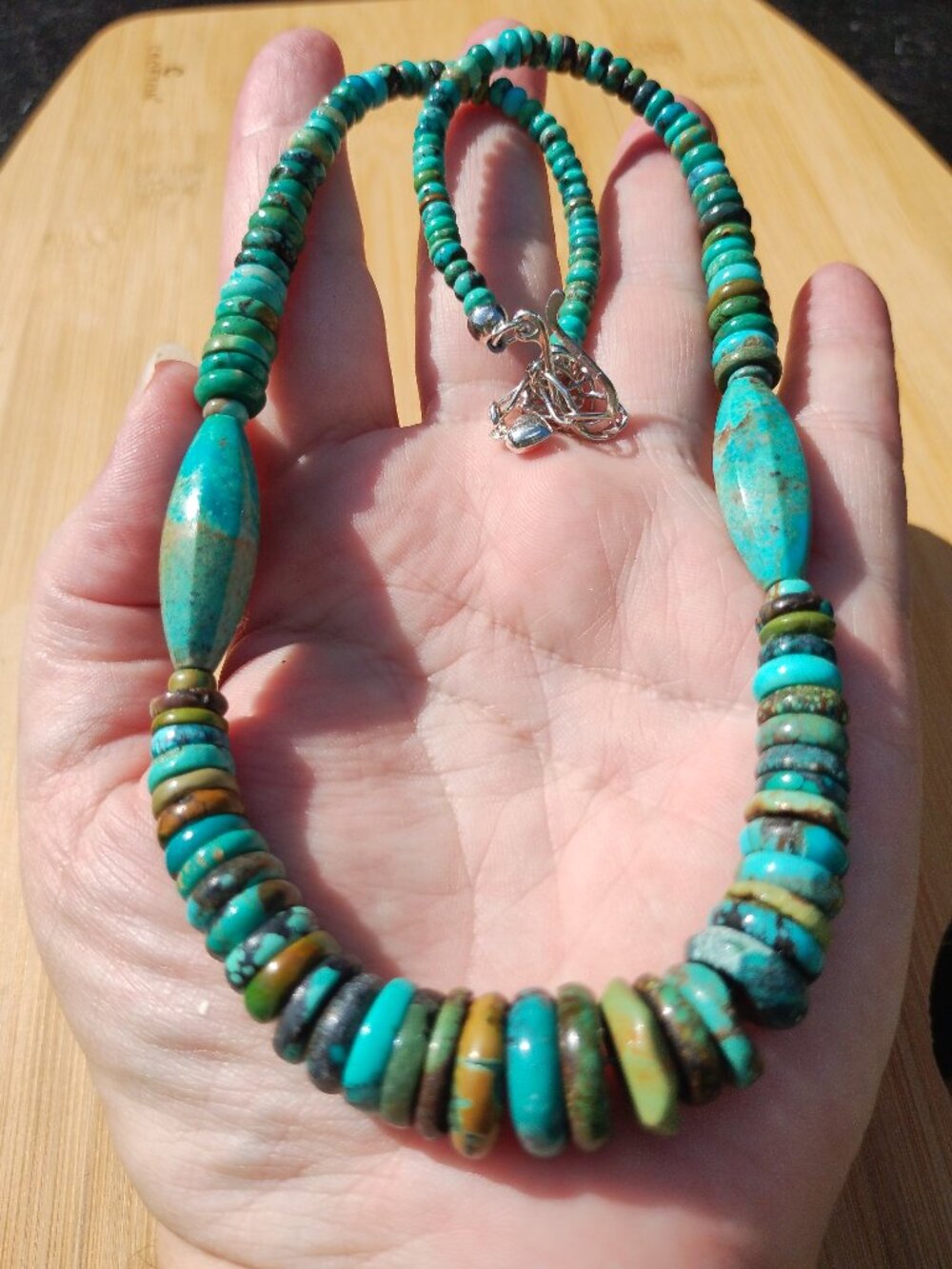 Jay King DTR Hubei Turquoise necklace 925 Sterling Silver southwestern style  Y